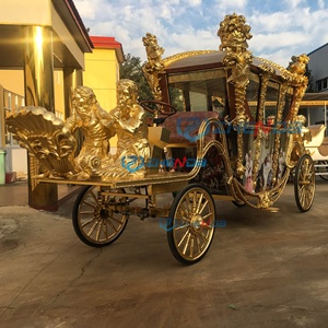 High Performance Customized Electric Royal Horse Carriage Sculpture European Horseless Carriage Carts for Festival on Sale - Product Image 6