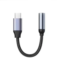 Aluminium Ally Tressé Nylon Type-C à 3.5mm Aux Jack Audio Digital Earphone DAC Adapter Usb-C pour samsung google