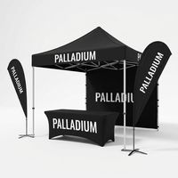Tente pliante publicitaire promotionnelle pour exposition, résistante au feu, aux UV, au vent, avec cadre en aluminium, taille personnalisée, imperméable