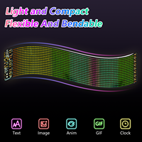 Accessoires LED pour voitures et camions, éclairage électronique animé pour pare-brise avec application 'Devil's Eye', télécommande, état neuf