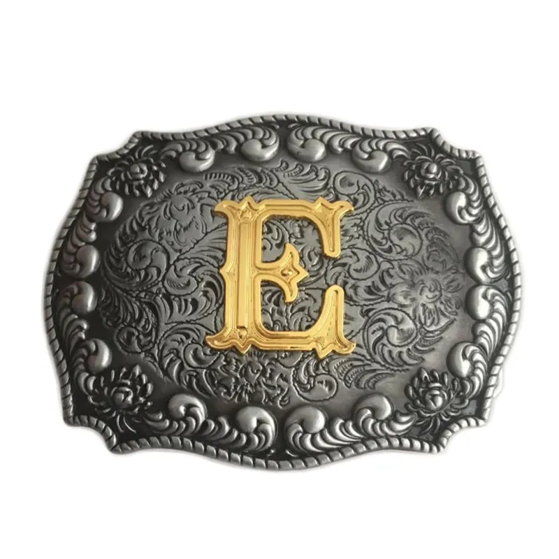 Boucles de ceinture en forme de lettre E, grande taille, pour hommes, Cool et amusant, Cowboy occidental, croix, Rodeo