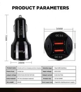 Dual Port USB 36W QC3.0 Car Charger Fast Charging Car Adapter for iPhone 12 Pro Electric Car Accessories - Product Image 5