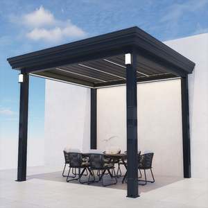 Foshan Custom 3X4 <span class=keywords><strong>5X3</strong></span> 3X6 Profilé à cadre à lamelles Terrasse Pergola aluminium bioclimatique motorisée - Product Image 1