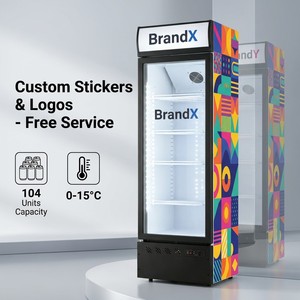Wholesale Single Glass Door Display <b>Cooler</b> Beverage Showcase Refrigerator Commercial Upright <b>Drink</b> Fridge OEM ODM Custom Logo LC - Product Image 1