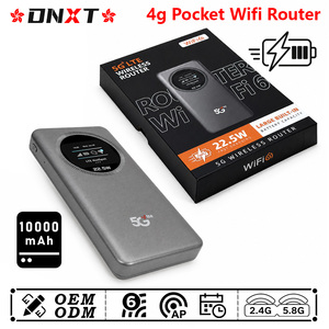 Router wifi de bolsillo DNXT WiFi6, módem wifi portátil de 2.4GHz y 5.8G, carga bidireccional, router wifi 4g portátil para uso en vehículos. - Product Image 1