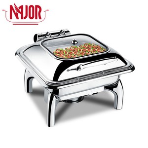Inducción hidráulica del plato de frotamiento con 2 / 3GN bandeja de comida buffet olla de cocina de <span class=keywords><strong>la</strong></span> cafetería <span class=keywords><strong>restaurante</strong></span> - Product Image 2