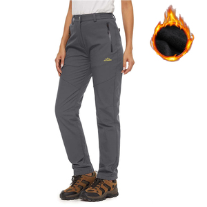 Men'<strong>s</strong> Trousers Fleece Lining Thick Soft Shell <strong>Womens</strong> Hiking Pants Climbing Mountain Trousers Zipper Pockets Bottoms - Product Image 6