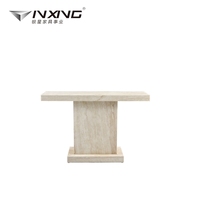Table console moderne en travertin blanc écologique pour salon, villa, hôtel et appartement