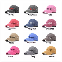 Topi Baseball Denim Bordir 3D Vintage Pudar 6 Panel Gaya Sporty Street Unisex Dewasa Dapat Disesuaikan dengan Gesper Logam Bahan Katun