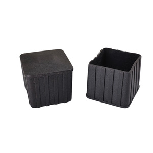 Pe Square Jacket Black <b>Rubber</b> Non Slip Foot Cover For Furniture Protection 16x16mm 20x20mm 25x25mm - Product Image 4