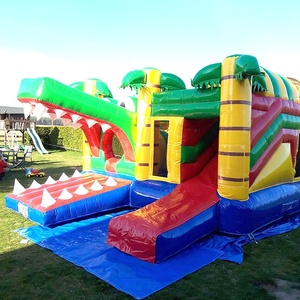 Gorila inflable cocodrilo inflable Combo gorila tobogán Casa de rebote patio trasero alquiler fiesta Pvc Unisex - Product Image 3