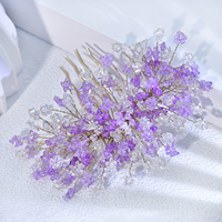 YouLaPan Peigne à cheveux exquis en strass fait à la main, accessoire de cheveux élégant pour mariage, banquet, danse, fête, YXA412