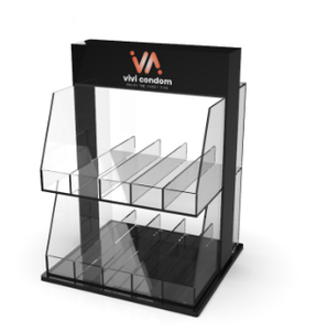 <strong>Plexiglass</strong> Condom <strong>Display</strong> with Bracket Acrylic <strong>Wall</strong> Condom <strong>Display</strong> Rack - Product Image 5