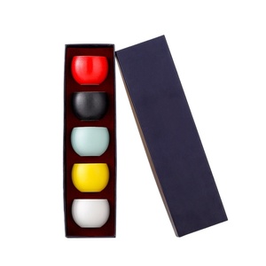 ถ้วยชาเซรามิกสีดำดีไซน์มินิมอลรูปไข่มังกร ขนาดเล็ก สำหรับใช้ส่วนตัว ใช้ในบ้าน สีพื้นเรียบง่าย - Product Image 5