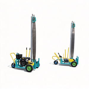 Déchiqueteuse à bois portative à roues, à essence, à déplacement latéral, sans électricité, pour l'extérieur, pour la coupe de gros troncs en cour - Product Image 1