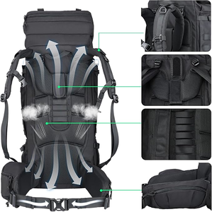Mochila Táctica Unisex Resistente de 75L para Escalada y Montañismo, Desmontable, Impermeable, con Sistema Molle - Product Image 5