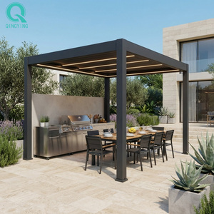 Gazebo QINGYING, Pabellón de Aluminio para Jardín, Pérgola Eléctrica para Exteriores - Product Image 1
