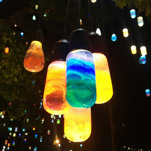 <b>Led</b> Colorful Glass Lamp Bulbs Outdoor Waterproof Tree Decoration <b>Light</b> Strings With 25000 Hours Lifespan - Product Image 1