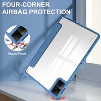 Nouveau Acrylique Transparent Coque Arrière Aimant Mince À Trois Volets Support En Cuir PU Tablette Housse pour Redmi Pad 10.6