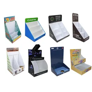 Custom Cardboard Countertop Point Of Sale Counter Box Display Supermarket Pdq Display Paper Box For Retail Store