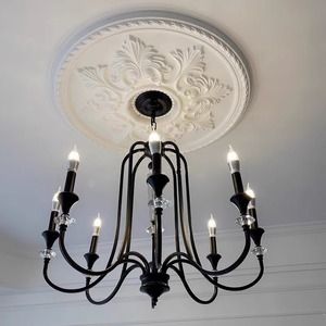 Jia Wenjun Chandelier Iron Black 6 <b>Lights</b> <b>Ceiling</b> <b>Light</b> For Living Room Bedroom Dining Room - Product Image 4