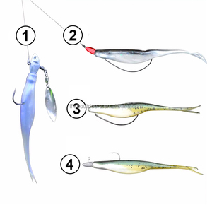 Leurre souple artificiel en PVC, Jerkbait à queue fendue, Minnow, Swim Bait pour Bar, Zander, Pêche en eau douce, Drop Shot - Product Image 6