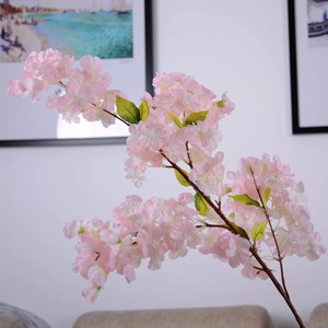 Branches de fleurs de cerisier artificielles, arbres de fleurs de cerisier en plastique décoration de mariage <span class=keywords><strong>plafond</strong></span> fleur de pêcher décoration de <span class=keywords><strong>salon</strong></span> - Product Image 2