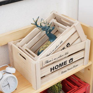 Boîte-cadeau en bois personnalisée, caisse en bois pour l'emballage, organisateur de stockage, conteneur, décorations <span class=keywords><strong>Vintage</strong></span> de maison de ferme de château - Product Image 4