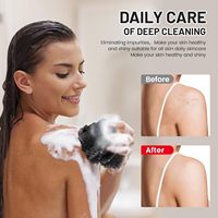 Éponge de bain exfoliante moderne en filet africain avec poignée en corde pour le gommage corporel sous la douche
