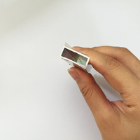 Profilé en aluminium anodisé argent pour salle de bain, canal C et U pour porte coulissante en verre de douche