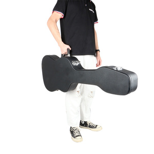 Étui de guitare économique en bois de haute qualité, étui rigide pour guitare électrique noire, logo personnalisé - Product Image 5