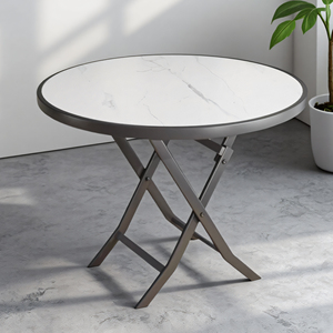 Meja Makan persegi lipat luar ruangan Modern kualitas tinggi Set perakitan mudah untuk kafe halaman balkon - Product Image 2