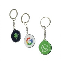 Mini porte-clés NFC intelligent Google Review en PVC époxy avec code QR pour avis et réseaux sociaux