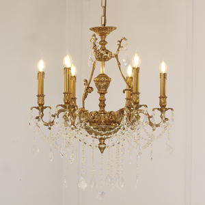 Interior hogar Hotel Oficina restaurante moderno Simple lujo cristal colgante luz gran araña iluminación latón cristal candelabros - Product Image 3