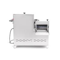 Trancheuse à viande industrielle, double moteur en cuivre de 1500 W, tranchage, décapage, cubage, boîtier en acier inoxydable, production de 500 kg/h