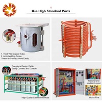 Fourneau de fusion à induction industriel en acier, fer et aluminium Hongteng 100 kg, 250 kg, 500 kg, 1 T, 2 T