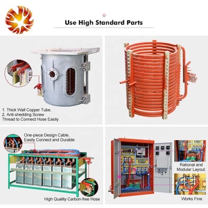 Lò nấu chảy cảm ứng công nghiệp kim loại nhỏ bằng thép, sắt, nhôm Hongteng 100kg 250kg 500kg 1 tấn 2 tấn - Product Image 5