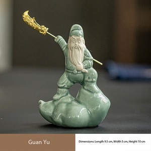 Creativo <span class=keywords><strong>Ge</strong></span> horno Guan Gong cerámica té mascota tradicional estilo chino hogar mesa de té Decoración - Product Image 2