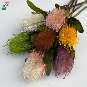 Fleurs artificielles en soie de chrysanthème coussin de fleurs, couleurs mélangées, style naturel, pour décoration intérieure et accessoires de mariage - Product Image 1