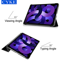 CYKE – housse de tablette triple en cuir Pu à coque rigide pour Apple Ipad Air 5 Air 4 10.9 pouces 2022 2020