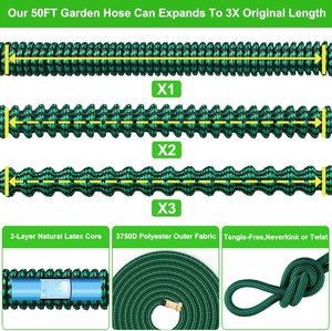 <b>Expandable</b> <b>Hose</b> Flexible Pipe 100 Ft Magic Retractable Reel Transparent Garden <b>Hoses</b> & Reels - Product Image 2