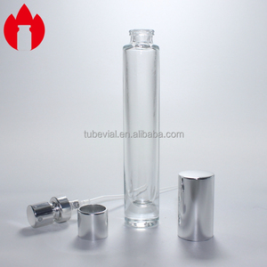 Vial de botella de vidrio con cuello engarzado de Perfume cosmético transparente de 10ml con rociador de bomba - Product Image 2