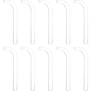 20 pezzi di orecchini in acrilico trasparente strumento di visualizzazione del bastone di prova per orecchini e borchie Display dell'orecchio striscia curva per il negozio al dettaglio del centro commerciale