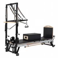 Aluminium Pilates Reformer dengan Half Tower Mesin Latihan Studio Komersial Peralatan Studio Premium Home Gym 2 in 1