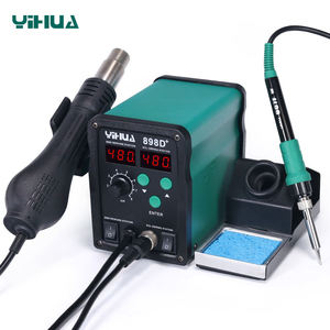 Station de soudage à air chaud et <span class=keywords><strong>fer</strong></span> à <span class=keywords><strong>souder</strong></span> 2 en 1 YIHUA 898D+ pour la réparation de circuits imprimés de téléphones portables, la soudure et le dessoudage - Product Image 2
