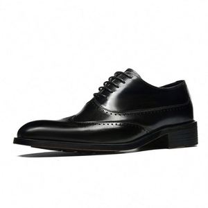 Chaussures habillées de luxe pour hommes, nouvelle collection, bout carré, à lacets, respirantes, pour le bureau, les occasions professionnelles et les mariages - Product Image 2