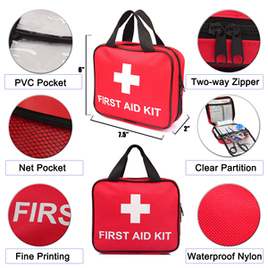 Yonoel Hot 110 buah <span class=keywords><strong>Kit</strong></span> bertahan hidup berkemah luar ruangan EVA casing PU portabel <span class=keywords><strong>Kit</strong></span> pertolongan darurat pertama untuk rumah kantor luar ruangan - Product Image 3