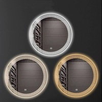 Miroir intelligent LED mural tactile pour salle de bain, design moderne éclairé, idéal pour la maison et l'hôtel - Vente flash