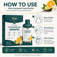 Glutathion Liquide Oral Prix de Gros Santé Intestinale Éclaircissement de la Peau Complément Antioxydant Immunitaire Boisson au Glutathion