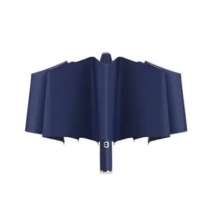 Новая трендовая подвеска фонарик Зонты Автоматическая 3 складной зонт со светом